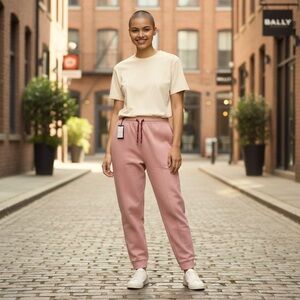 Blush Pink Bally Trousers